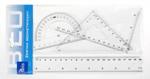 TETIS Zestaw geometryczny z linijką 20cm BL001-BK MICHALCZYK I PROKOP - Przybory szkolne - miniaturka - grafika 1