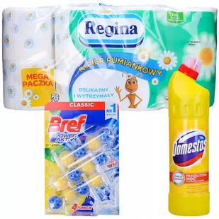 Zestaw Wc Domestos, Papier Toaletowy, Zapach Lemon - Środki do kuchni i łazienki - miniaturka - grafika 1