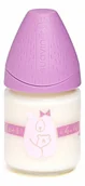 Butelki dla niemowląt - SUAVINEX BUTELKA SZKLANA 120ML MIŚ Fioletowy 0M+ - miniaturka - grafika 1