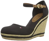 Espadryle damskie - Tommy Hilfiger E1285 mma 7D Espadryle damskie, czarny - czarny (Black 990) - 41 EU - miniaturka - grafika 1