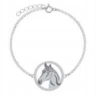 Bransoletki - Bransoletka Srebrna z Koniem Trakeńskim 925 Łańcuszek Biżuteria GRAWER - miniaturka - grafika 1