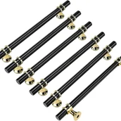 Zawiasy, okucia i inne akcesoria - Czarny uchwyt do szafki kuchennej 160 mm - rozstaw między prętami 160 mm - 6 sztuk - miniaturka - grafika 1