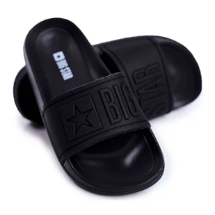 Klapki Dziecięce Młodzieżowe Big Star Czarne DD374157 - Buty dla dziewczynek - miniaturka - grafika 1