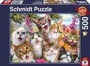 Puzzle - Pq Puzzle 500 el Koty robią selfie Układanka - miniaturka - grafika 1