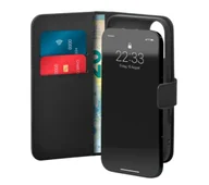 Etui i futerały do telefonów - Puro Case Wallet Stand do iPhone 16 Czarny - miniaturka - grafika 1