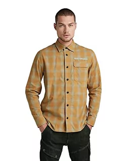 Koszule męskie - G-STAR RAW, Męska koszula z kieszonką na długopis, Mehrfarbig (Dk Vulcan Phill Check C857-c978), S - grafika 1