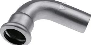 Kolano nyplowe 90° Inox - 35 - Łączniki, trójniki, kształtki - miniaturka - grafika 1