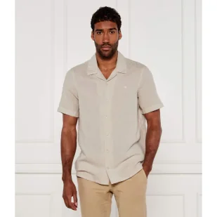 Calvin Klein Lniana koszula Regular Fit - Koszule męskie - miniaturka - grafika 1