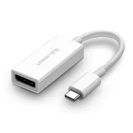 Adaptery i przejściówki - UGREEN Adapter USB-C do Display Port UGREEN MM130, 4K 60Hz, (biały) UGR453WHT - miniaturka - grafika 1
