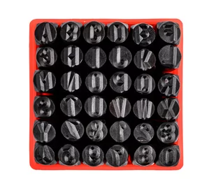 Znaczniki numeratory (cyfry + litery) 36el 6mm MAR-POL - Pozostałe wyposażenie warsztatu - miniaturka - grafika 2