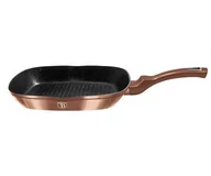 Patelnie - PATELNIA GRANITOWA GRILLOWA 28 cm BERLINGER HAUS BH-1889 ROSE GOLD NOIR - miniaturka - grafika 1