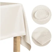 Obrusy i serwetki - Obrus 100x200 Plamoodporny Klasyczny Elegant Krem Jasny Beż - miniaturka - grafika 1
