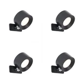 Lampy sufitowe - QAZQA Zestaw 4 nowoczesnych lamp ściennych i sufitowych czarnych z możliwością ładowania LED - Bright - miniaturka - grafika 1