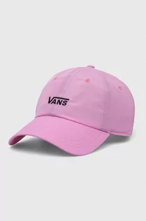 Czapki damskie - Vans czapka z daszkiem kolor różowy z aplikacją - grafika 1