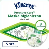 Maseczki do twarzy - Kleenex, Proactive care, Maseczki dla dzieci wiek 4+, 5 szt. - miniaturka - grafika 1