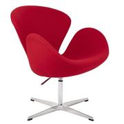 Fotele - Fotel obrotowy czerwony SWAN PREMIUM regulowany - miniaturka - grafika 1