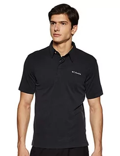 Koszulki męskie - Columbia Męska koszulka polo z krótkim rękawem Sun Ridge Polo, Modal, 1399474 czarny czarny XS EM6527 - grafika 1