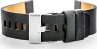 Akcesoria do smartwatchy - Pasek skórzany do zegarka W58 - czarny - 20mm - miniaturka - grafika 1