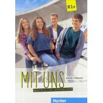 zbiorowa Praca Mit Uns B1+ AB HUEBER - Książki do nauki języka niemieckiego - miniaturka - grafika 1