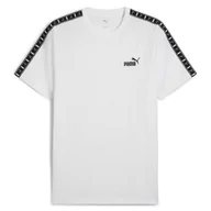 Koszulki męskie - Koszulka męska Puma 68467402 ESS TAPE PUMA White Biała - miniaturka - grafika 1