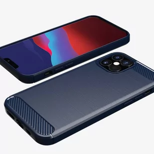 Carbon Case elastyczne etui pokrowiec iPhone 12 mini czarny - Etui i futerały do telefonów - miniaturka - grafika 4