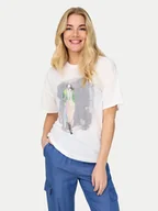 Koszulki i topy damskie - ONLY T-Shirt Melina 15342876 Biały Regular Fit - miniaturka - grafika 1