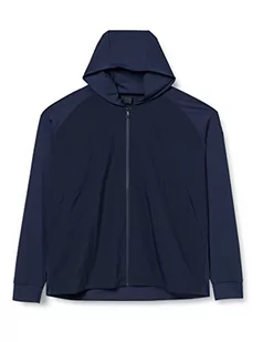 Hackett London Męska bluza z kapturem HS Travel HDY FZ, granatowa, XL, granatowy, XL - Bluzy męskie - miniaturka - grafika 1