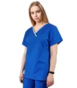 Odzież medyczna - Bluza medyczna SOFT kolor chabrowa S - miniaturka - grafika 1