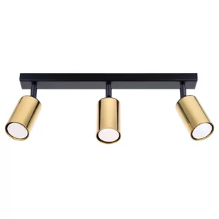 Plafon WINX 3 czarny/złoty SOLLUX LIGHTING - Lampy sufitowe - miniaturka - grafika 1