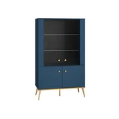 Witryny - Witryna nowoczesna MARINE 02 granatowy/złoty - miniaturka - grafika 1