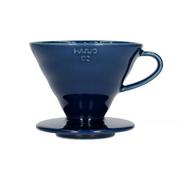Zaparzacze i kawiarki - Hario - ceramiczny dripper V60-02 - indygo - miniaturka - grafika 1