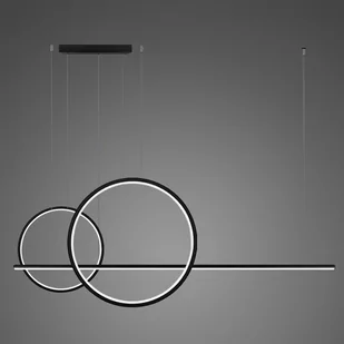 Lampa wisząca LINEA No.4  Φ60/40 cm czarna 3k  Altavola Design (Barwa światła delikatnie ciepła, Kolor Czarny, Możliwość ściemniania nie) - Lampy sufitowe - miniaturka - grafika 1