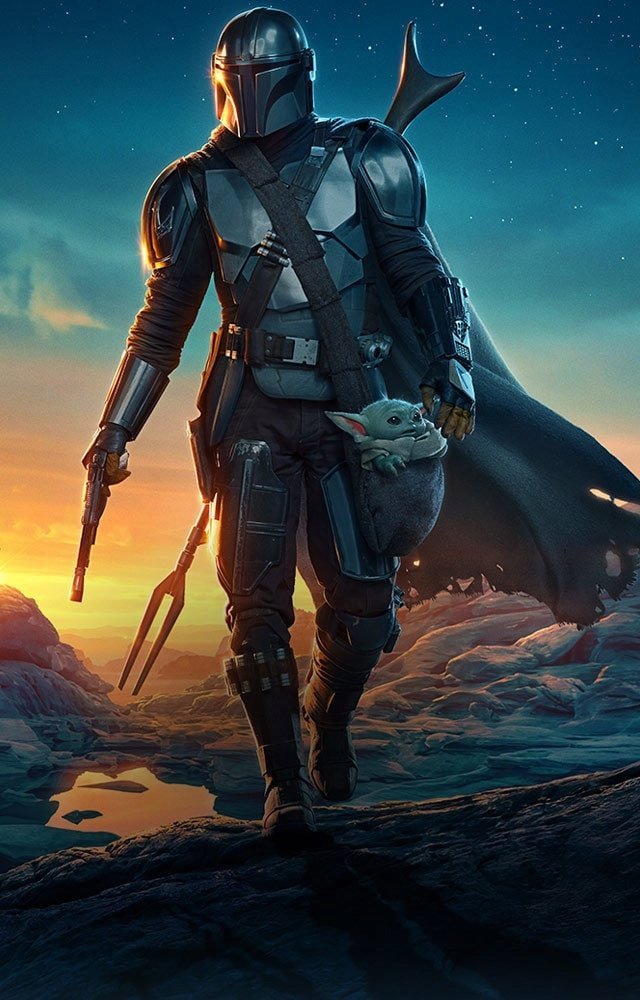 PUZZLE STAR WARS Mandalorian A3 252 el z Nadrukiem + IMIĘ Pudełko