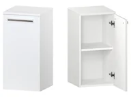 Szafki łazienkowe - Słupek Łazienkowy ATH 35 cm DD Prawy - Biały Mat - Uchwyty Chromowane - miniaturka - grafika 1