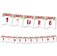 Dekoracje sali - BANER napis 1 Urodziny - Flaming Girlanda - miniaturka - grafika 1