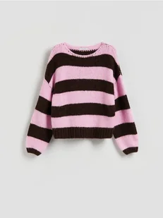 Reserved - Sweter w paski - wielobarwny - Swetry damskie - miniaturka - grafika 1