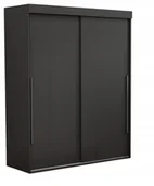 Szafy - Luksusowa Szafa do Korytarza ALLAM Czarne Uchwyty 120x202 Czarna - miniaturka - grafika 1