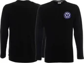 Odzież robocza - Promostars LPP - Koszulka ratownicza RATOWNICTWO MEDYCZNE niebieskie logo męska z długim rękawem czarna - miniaturka - grafika 1