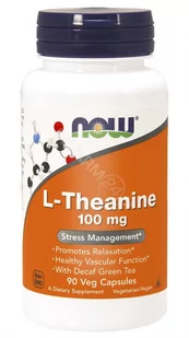 Now Foods L- Theanine (teanina) (90 kap) E5E0-7430C - Aminokwasy - miniaturka - grafika 2