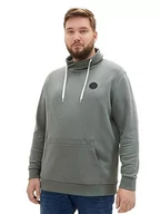 Bluzy męskie - TOM TAILOR bluza męska plus size, 30358 - zielony (Green Dust Melange), 5XL duże rozmiary - miniaturka - grafika 1