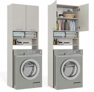 Szafki łazienkowe - Szafka Łazienkowa na Pralkę POLA DK KASZMIR BEŻ Regał Słupek 180X64X30 - miniaturka - grafika 1