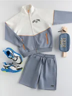 Bluzy dla chłopców - Reserved - Bluza ze stójką - złamana biel - miniaturka - grafika 1