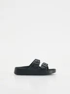 Buty dla chłopców - Reserved - Klapki z klamrami - czarny - miniaturka - grafika 1