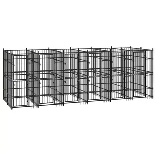 shumee shumee Kojec zewnętrzny dla psa stalowy 11,06 m 8720286871201 - Budy dla psów - miniaturka - grafika 1