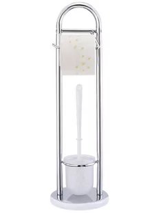 Wenko Stojak łazienkowy Siena Chrome, srebrny, 19x63 cm - Akcesoria do wc - miniaturka - grafika 1