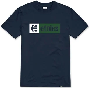 t-shirt ETNIES NEW BOX TEE BLUE/GREEN - Koszulki męskie - miniaturka - grafika 1