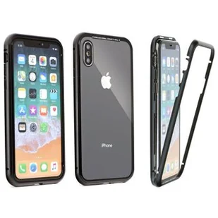 cofi1453 360° Magnet Slim Metal Case Etui ochronne na telefon komórkowy Etui ochronne na telefon komórkowy Czarne kompatybilne z iPhone 11 Pro Max - Etui i futerały do telefonów - miniaturka - grafika 1
