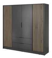 Szafy - Szafa Nelly 4D Grafit / Lamela Artisan - miniaturka - grafika 1