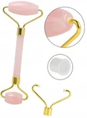 Masażery - Masażer do twarzy roller wałek kwarc różowy cichy - miniaturka - grafika 1