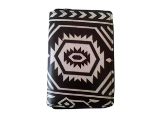 DRW - Mały portfel etniczny w kolorze czarno-białym 15 x 10,5 cm - Portfele - miniaturka - grafika 1
